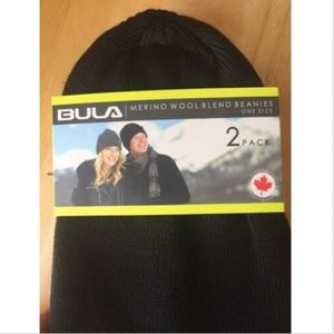 BULA Accessories - New Bula Unisex 2 Pack Merino Wool Blend Beanies BULA Accessories - New Bula Unisex 2 Pack Merino Wool Blend Beanies